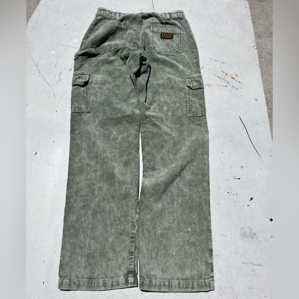 Women's Five Star General Pants‎ Green Cords 25 Retro Hippie Cargo Military BOHO